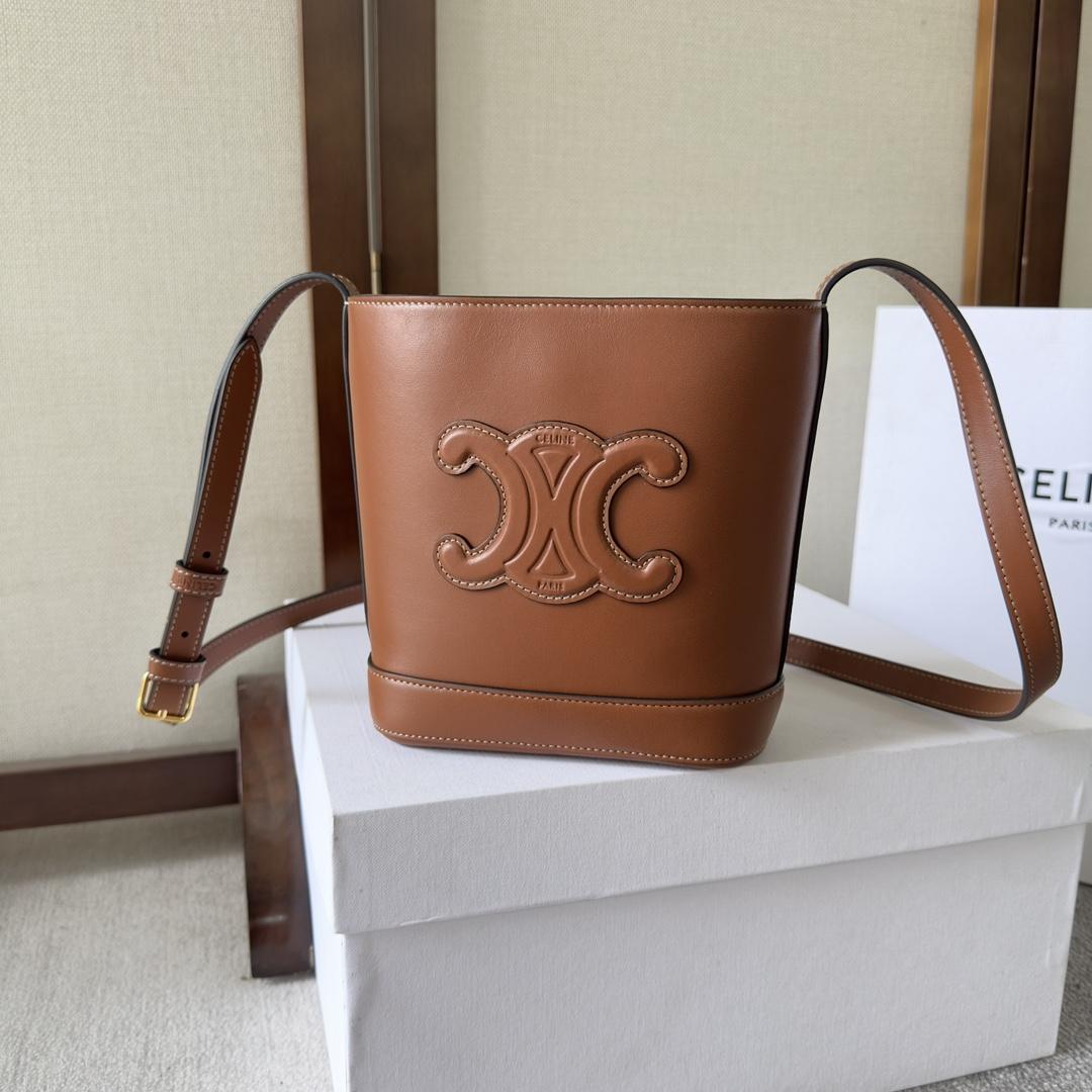 Celine Mini Bucket Cuir Triomphe In Smooth Calfskin  - DopestKickz