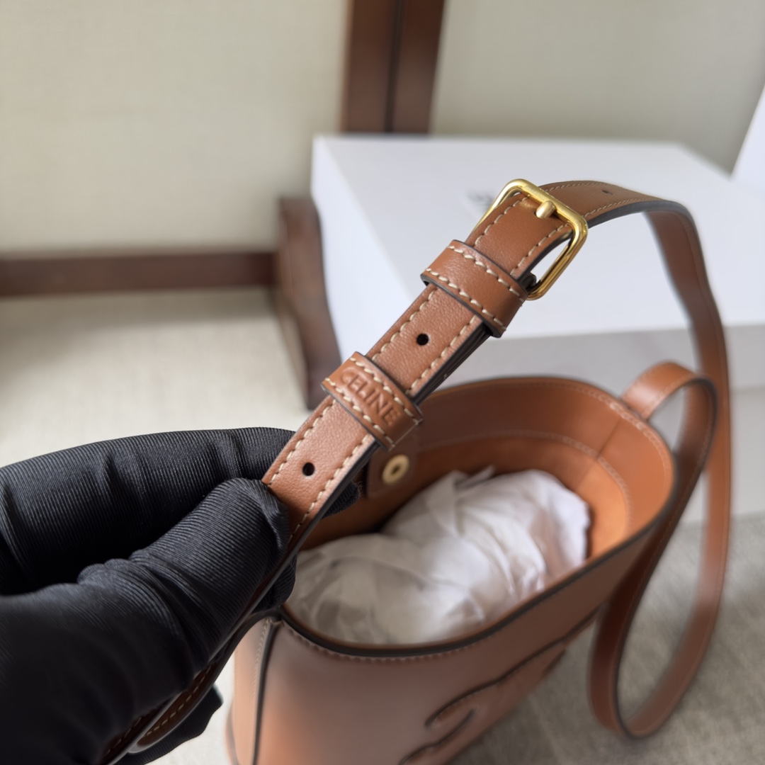 Celine Mini Bucket Cuir Triomphe In Smooth Calfskin  - DopestKickz