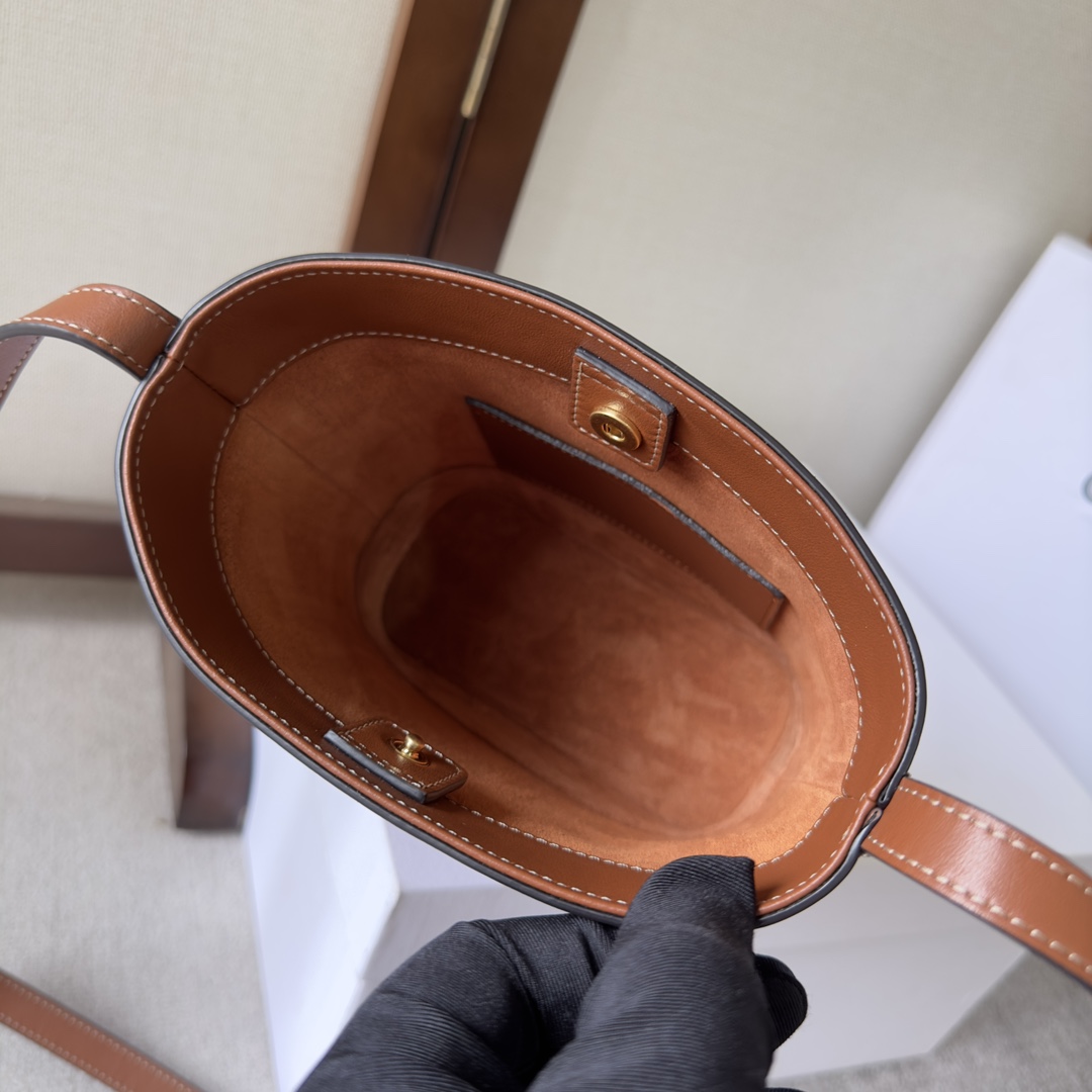 Celine Mini Bucket Cuir Triomphe In Smooth Calfskin  - DopestKickz
