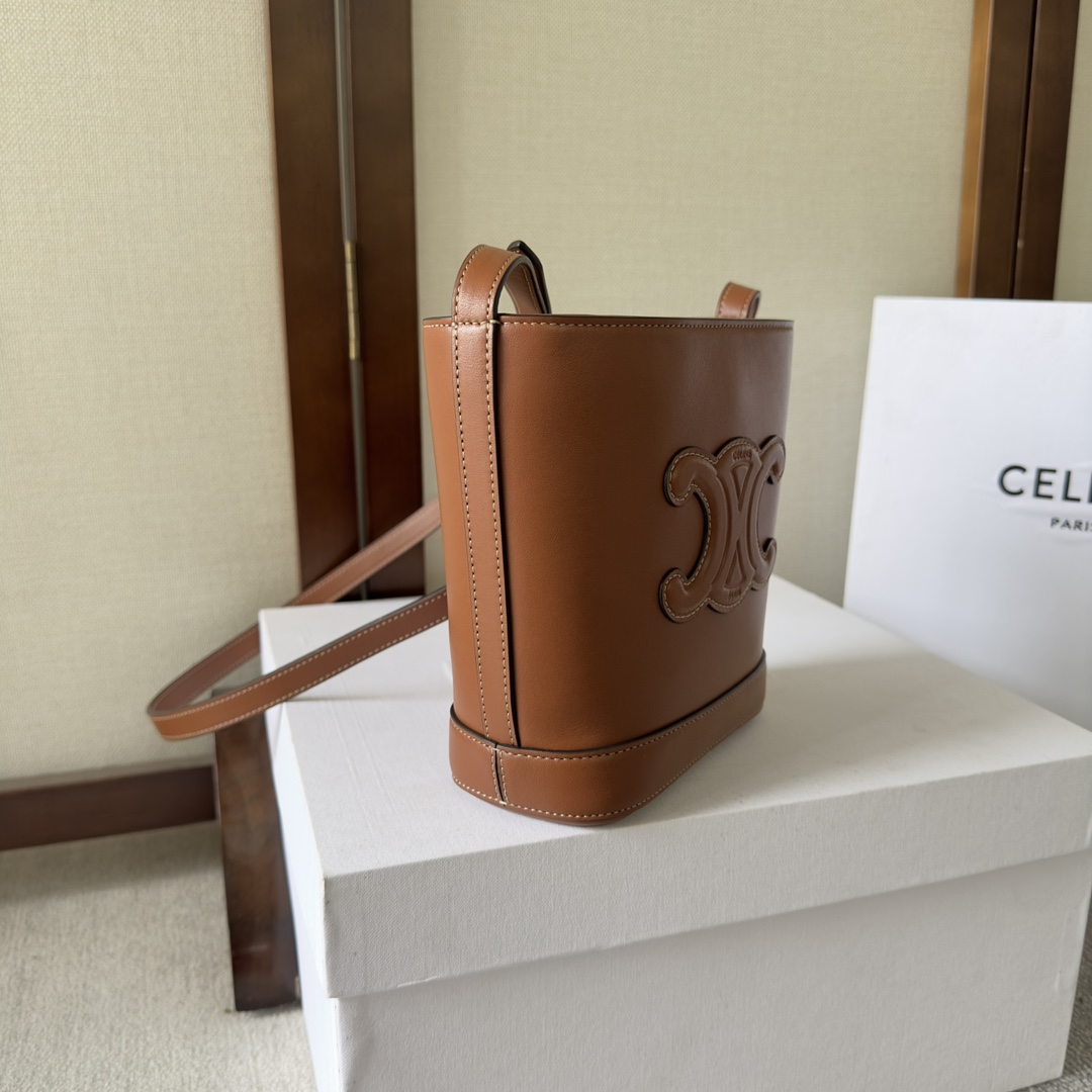 Celine Mini Bucket Cuir Triomphe In Smooth Calfskin  - DopestKickz