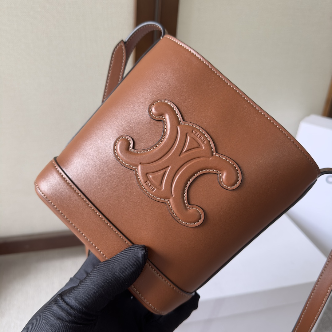 Celine Mini Bucket Cuir Triomphe In Smooth Calfskin  - DopestKickz