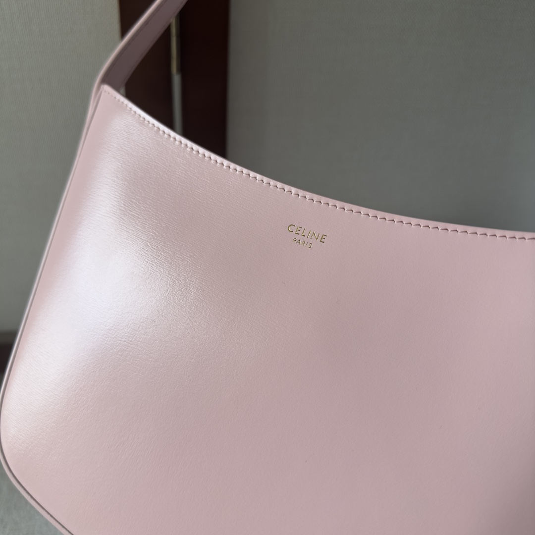 Celine Medium Celine Croque Bag In Shiny Calfskin Pink - DopestKickz