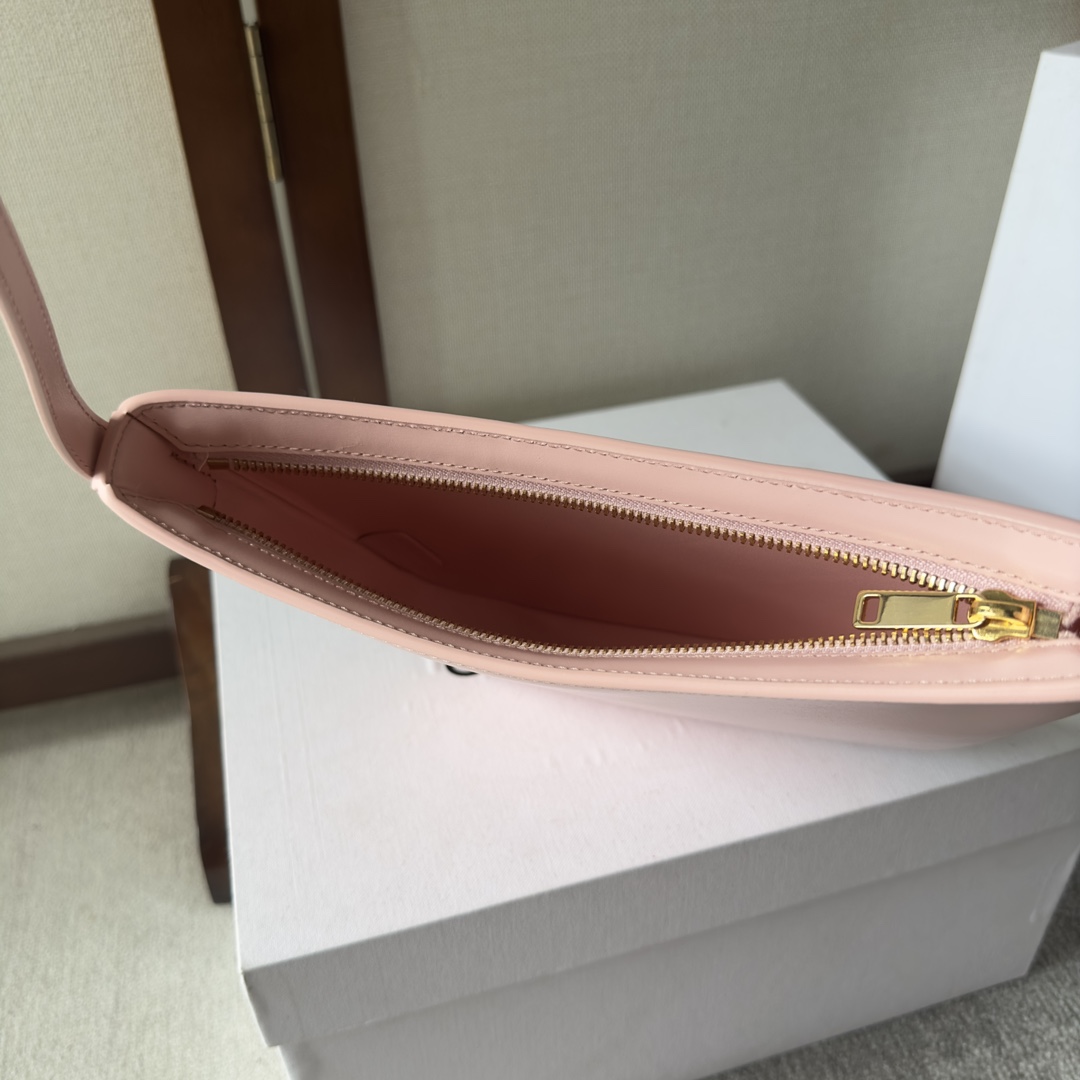 Celine Medium Celine Croque Bag In Shiny Calfskin Pink - DopestKickz