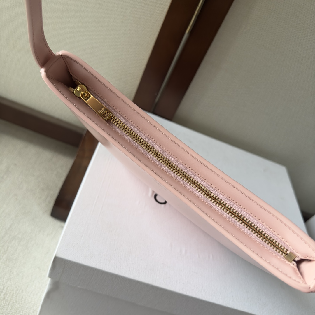 Celine Medium Celine Croque Bag In Shiny Calfskin Pink - DopestKickz