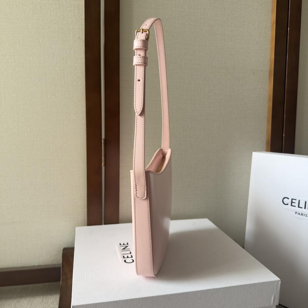 Celine Medium Celine Croque Bag In Shiny Calfskin Pink - DopestKickz