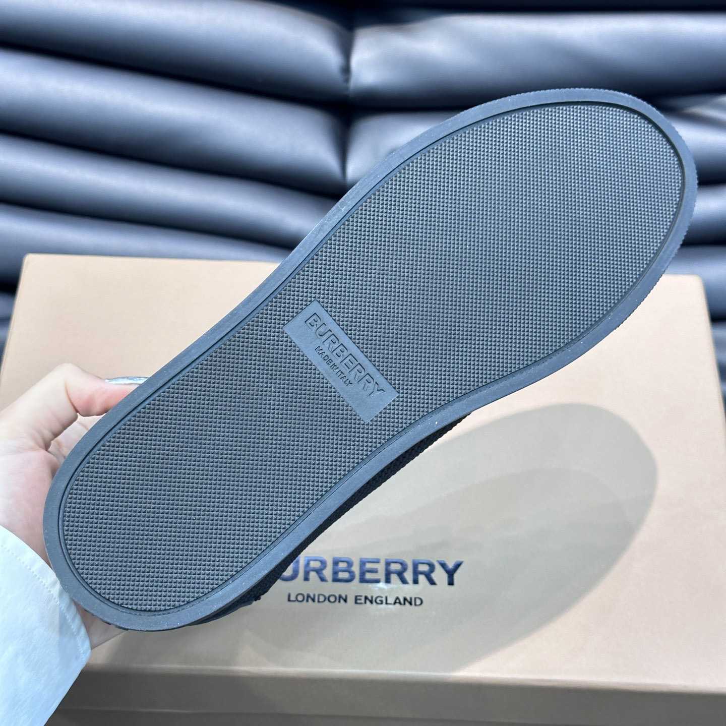 Burberry Nylon, Leather And Cotton Sneakers - DopestKickz