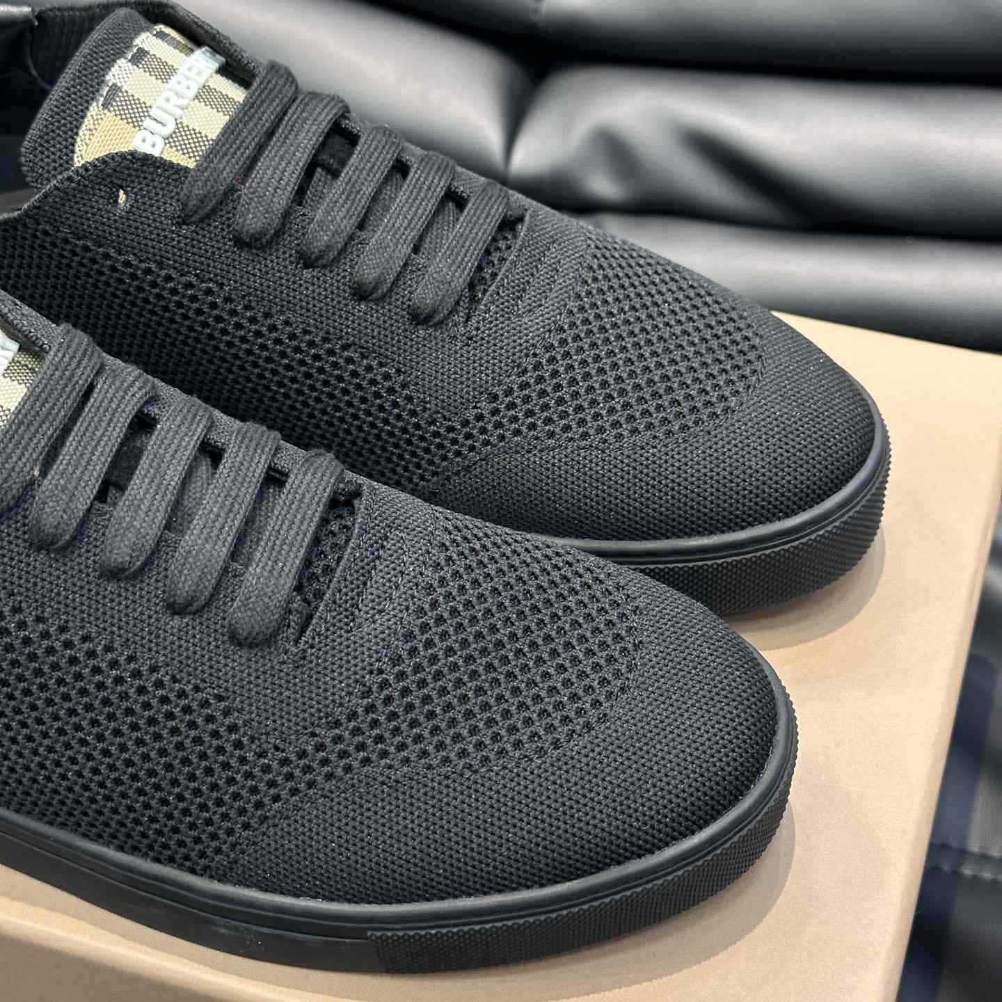 Burberry Nylon, Leather And Cotton Sneakers - DopestKickz