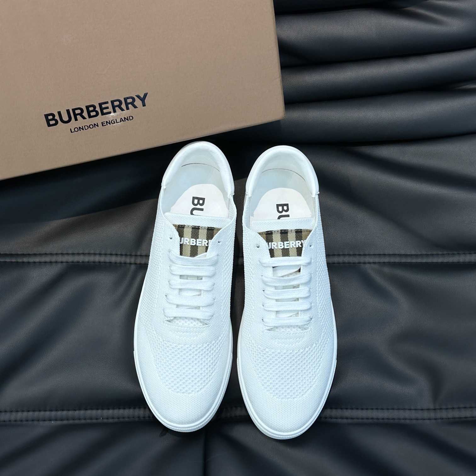 Burberry Nylon, Leather And Cotton Sneakers - DopestKickz
