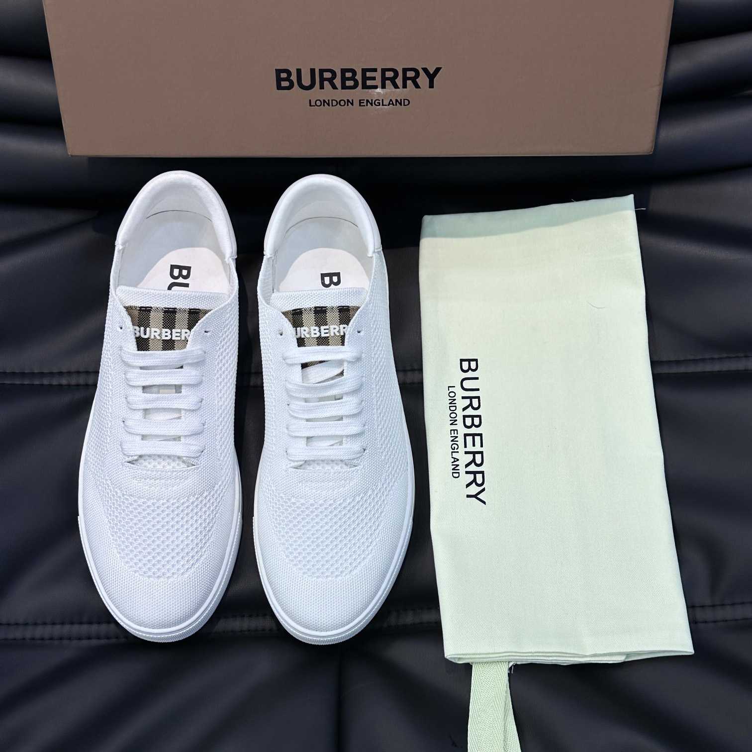 Burberry Nylon, Leather And Cotton Sneakers - DopestKickz