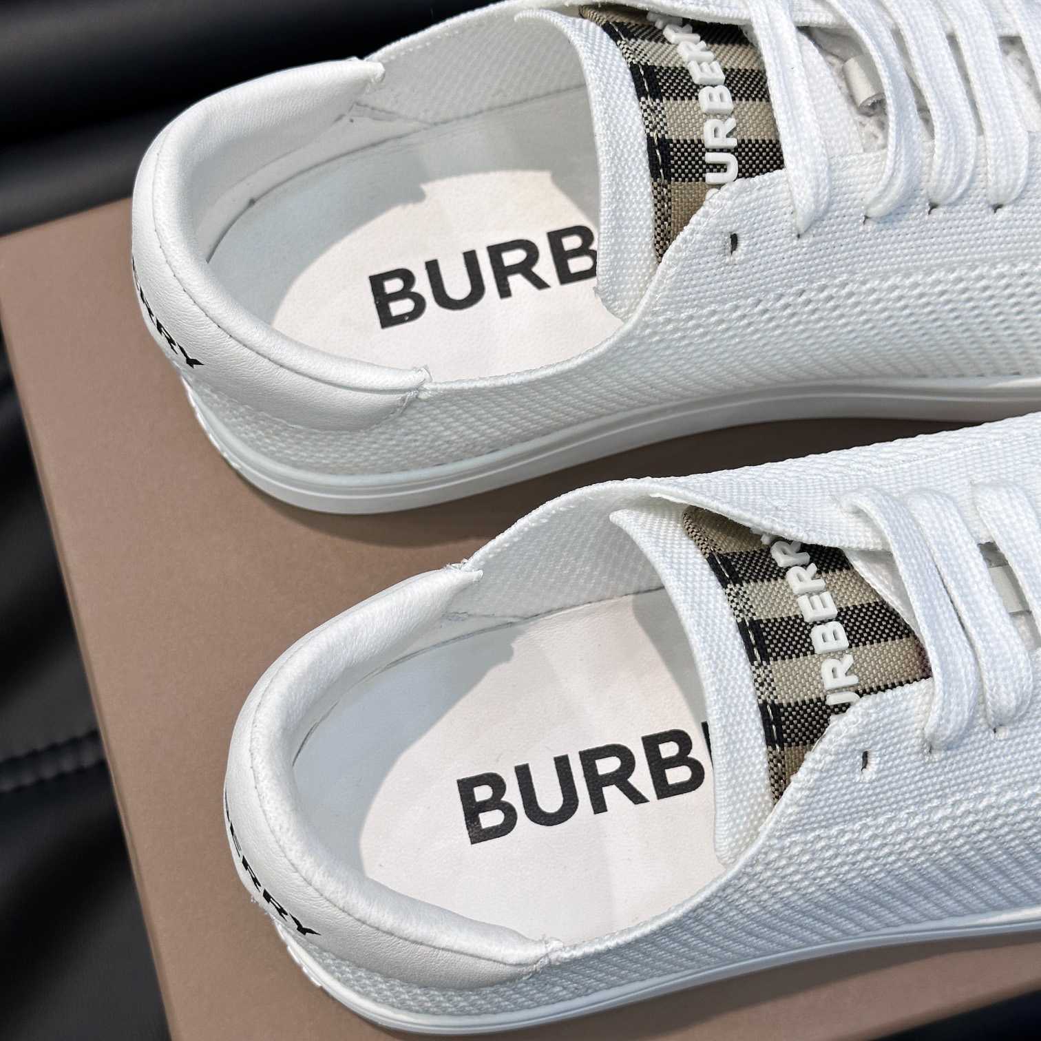 Burberry Nylon, Leather And Cotton Sneakers - DopestKickz