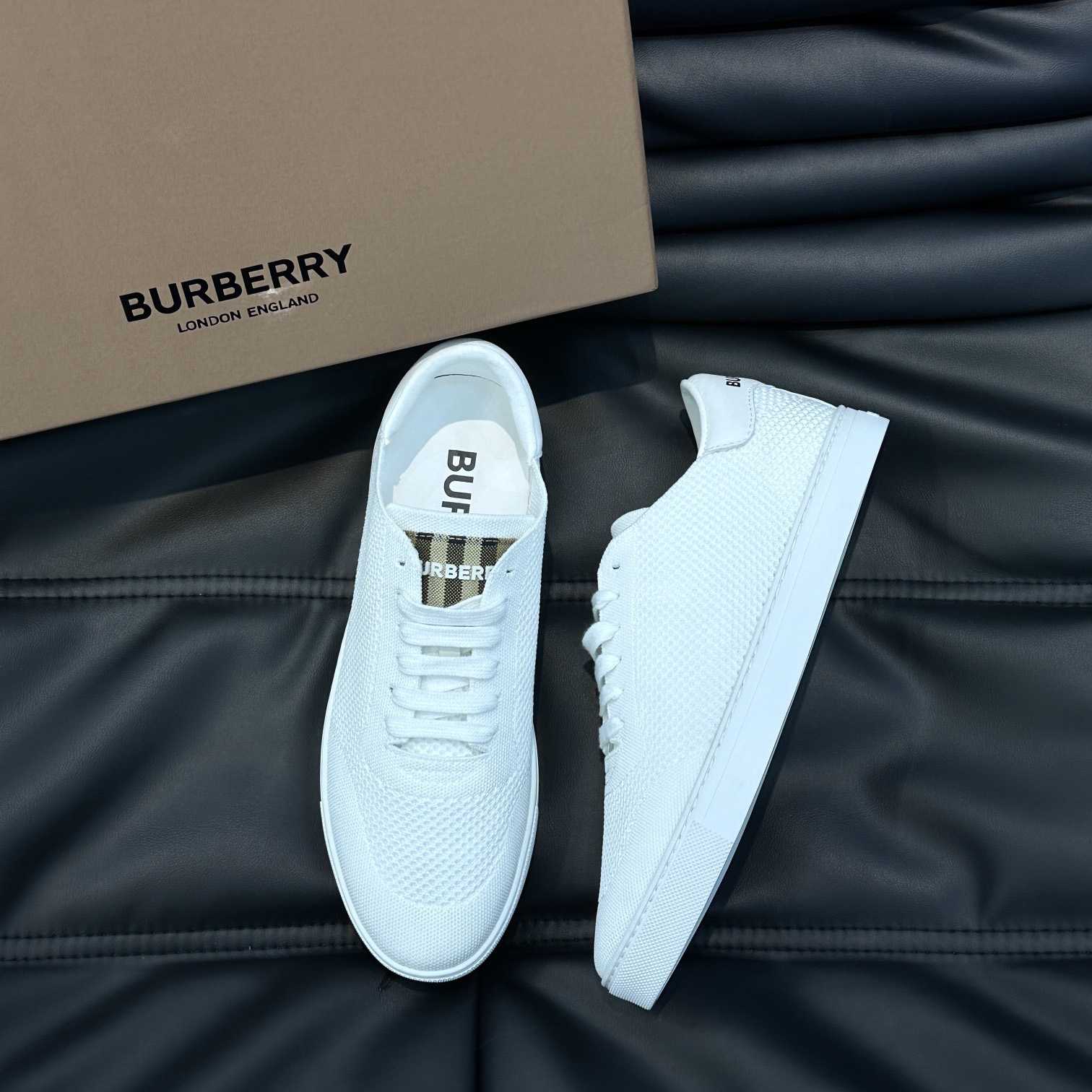 Burberry Nylon, Leather And Cotton Sneakers - DopestKickz