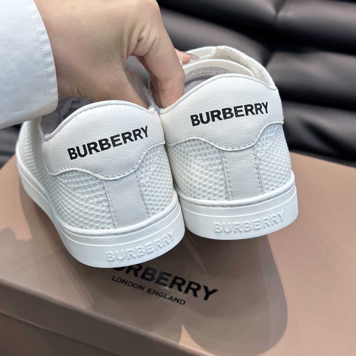 Burberry Nylon, Leather And Cotton Sneakers - DopestKickz
