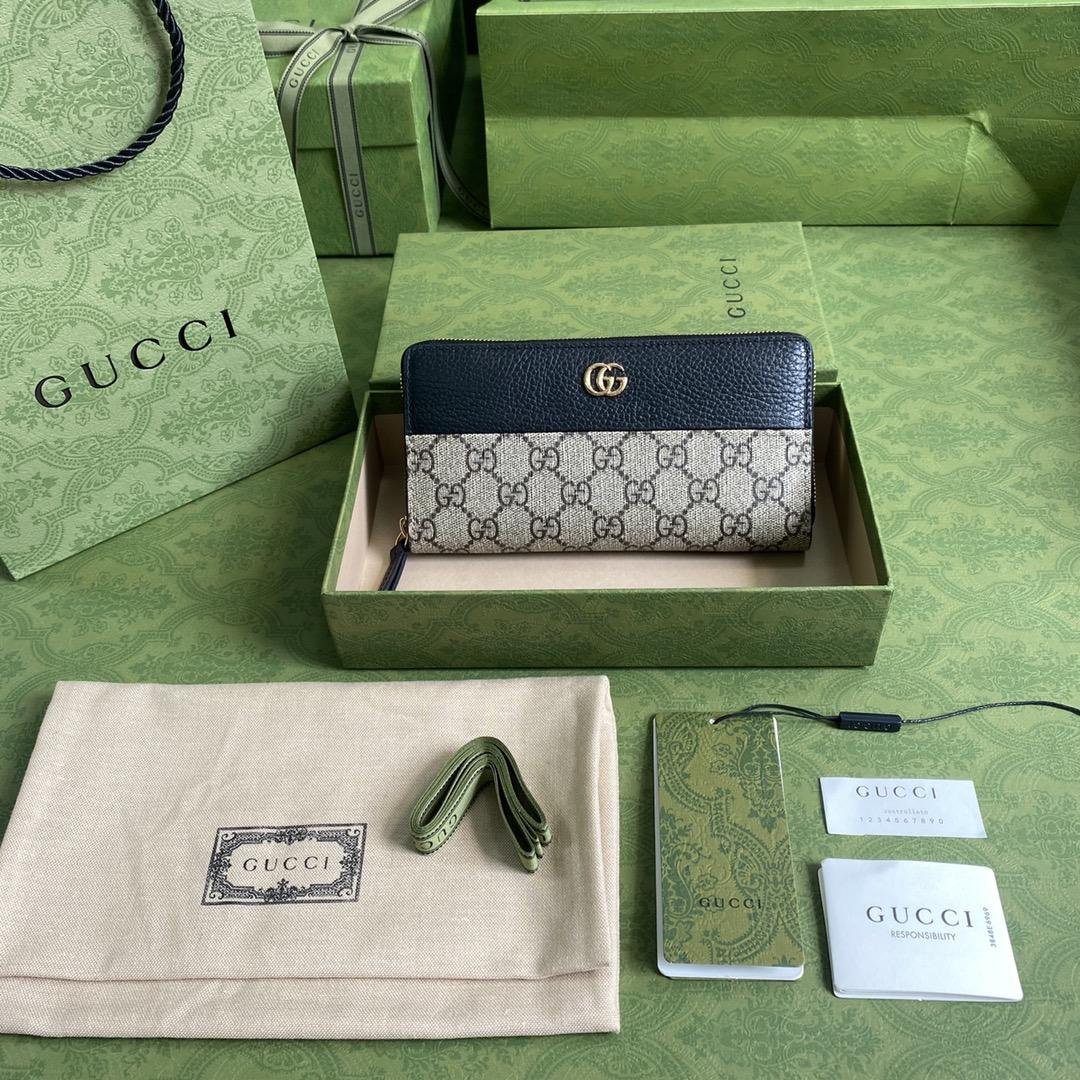 Gucci GG Marmont Zip Around Wallet(19-10-3.5cm)    - DopestKickz
