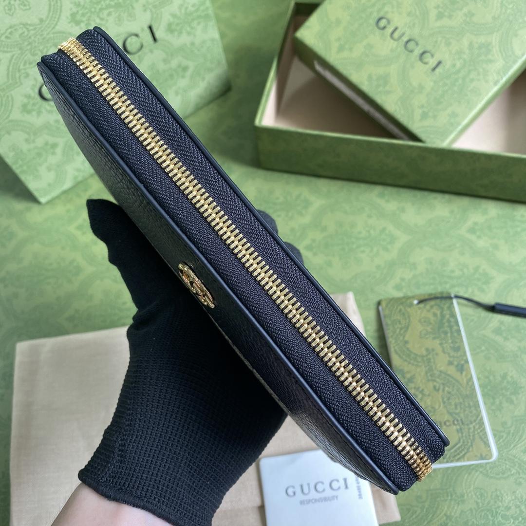 Gucci GG Marmont Zip Around Wallet(19-10-3.5cm)    - DopestKickz