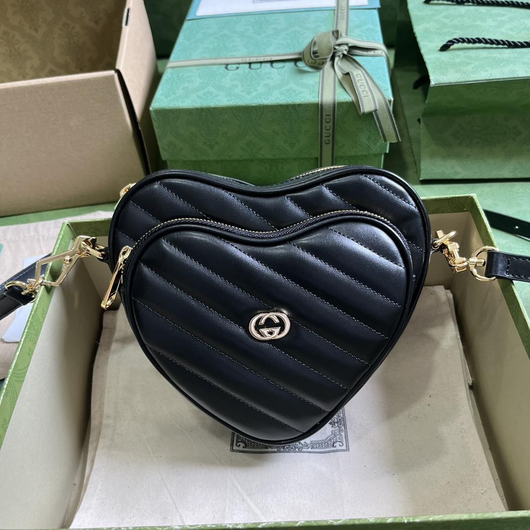 Gucci Interlocking G Mini Heart Shoulder Bag - DopestKickz