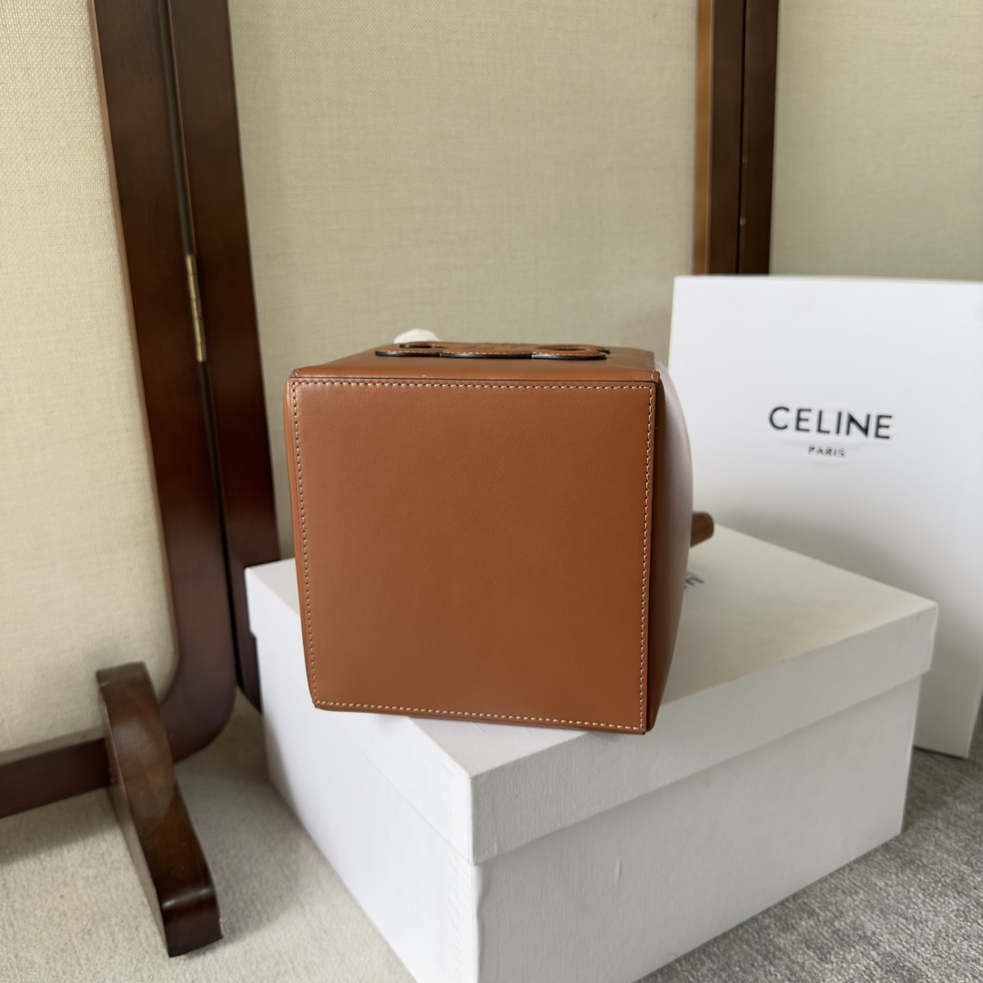 Celine Cube Bag Cuir Triomphe In Shiny Calfskin (15-15-15cm) - DopestKickz