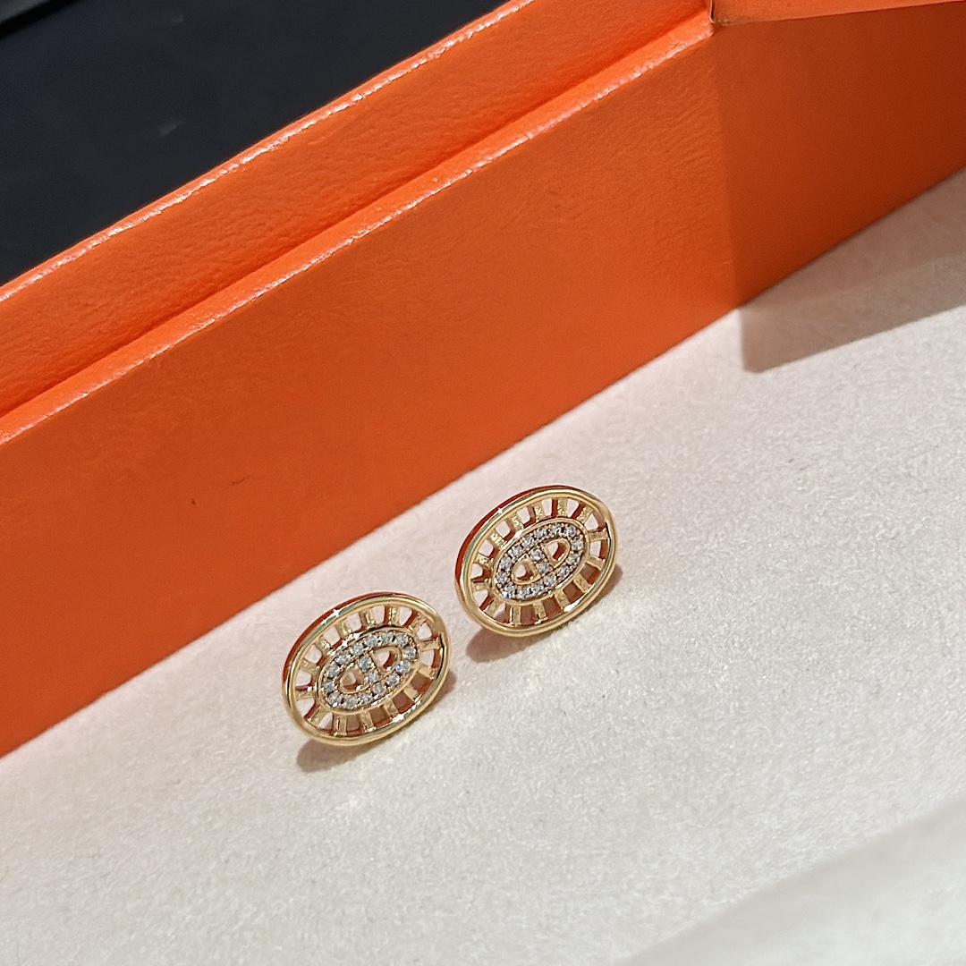 Hermes Chaine D'ancre Divine Stud Earrings - DopestKickz