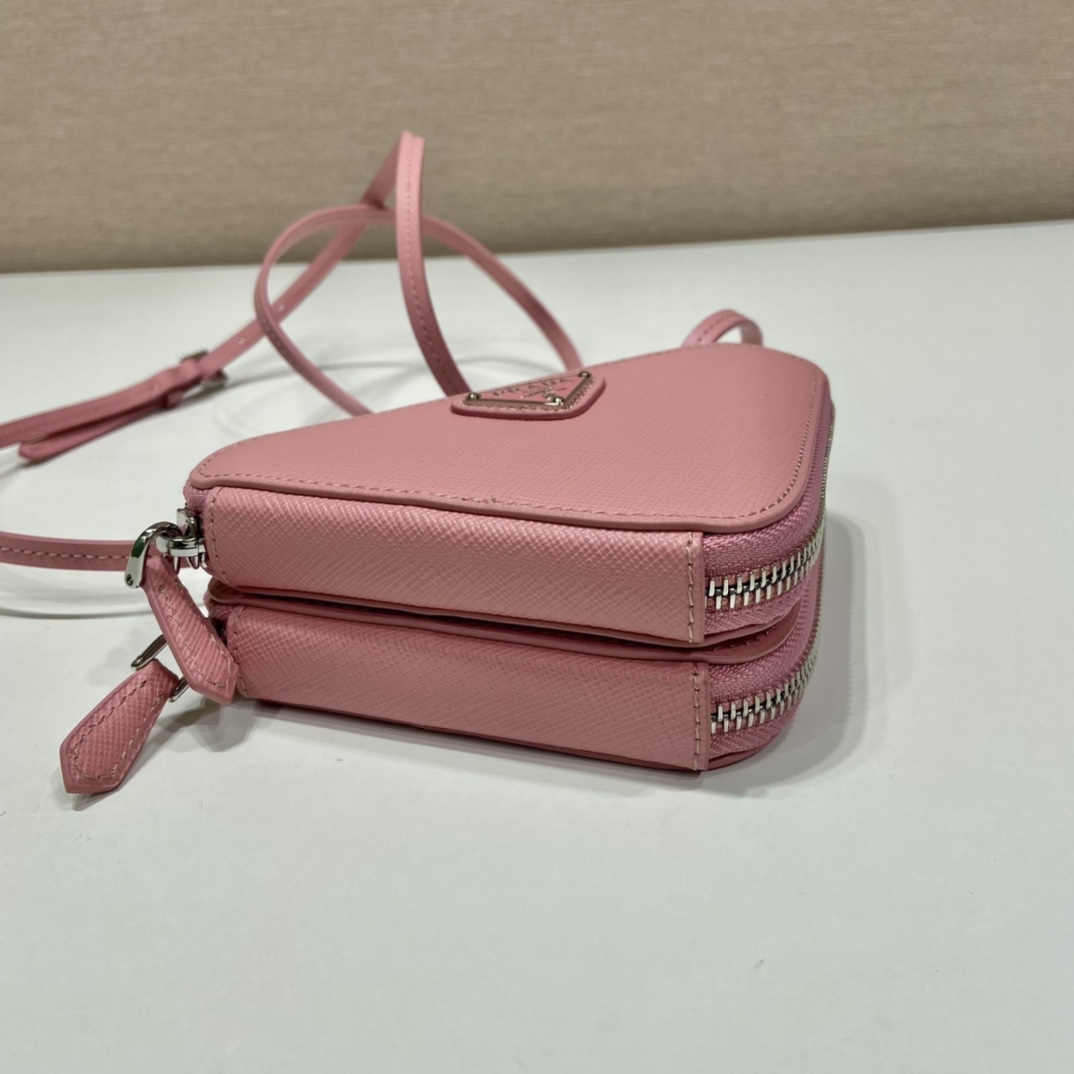 Prada Saffiano Leather Mini Pouch - DopestKickz