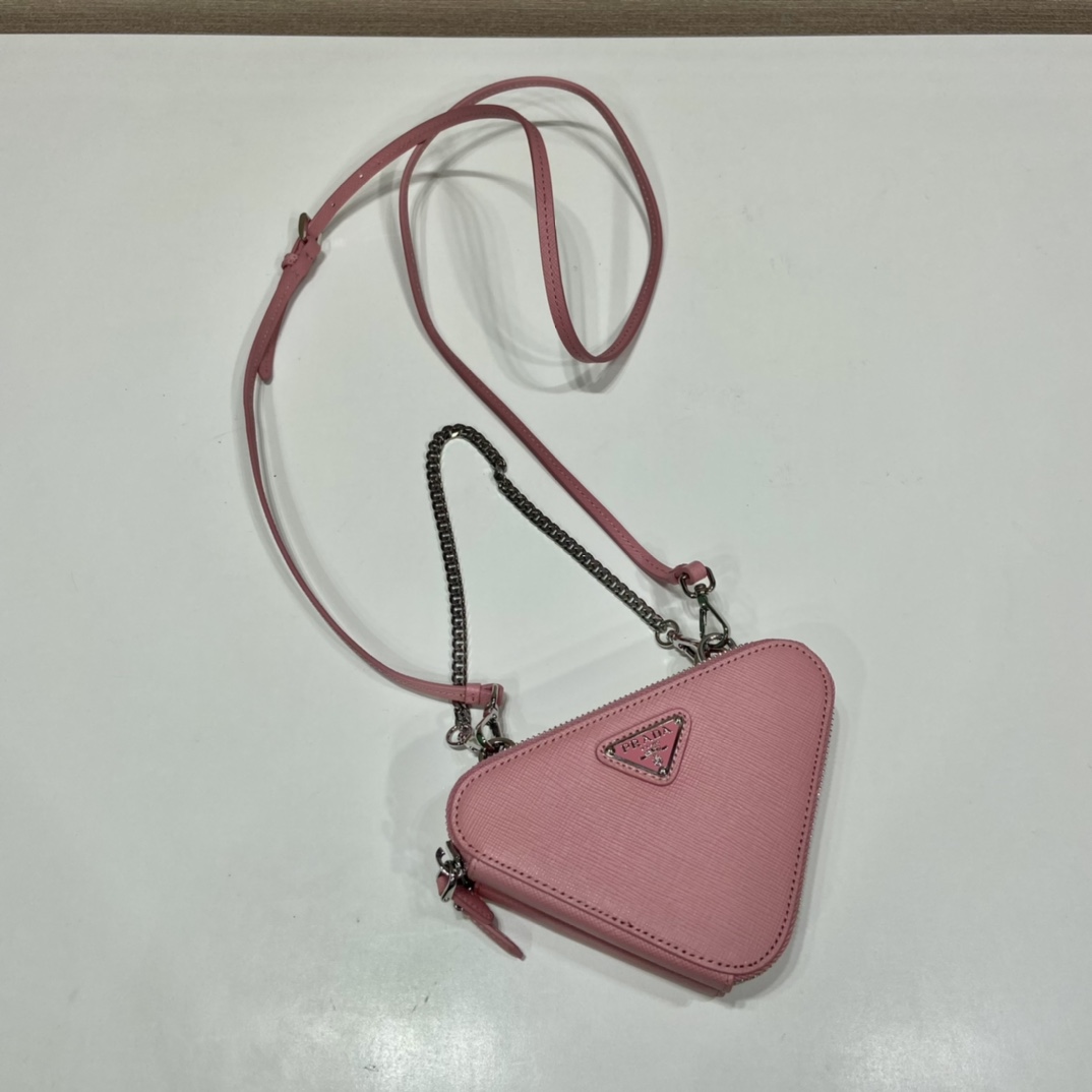 Prada Saffiano Leather Mini Pouch - DopestKickz