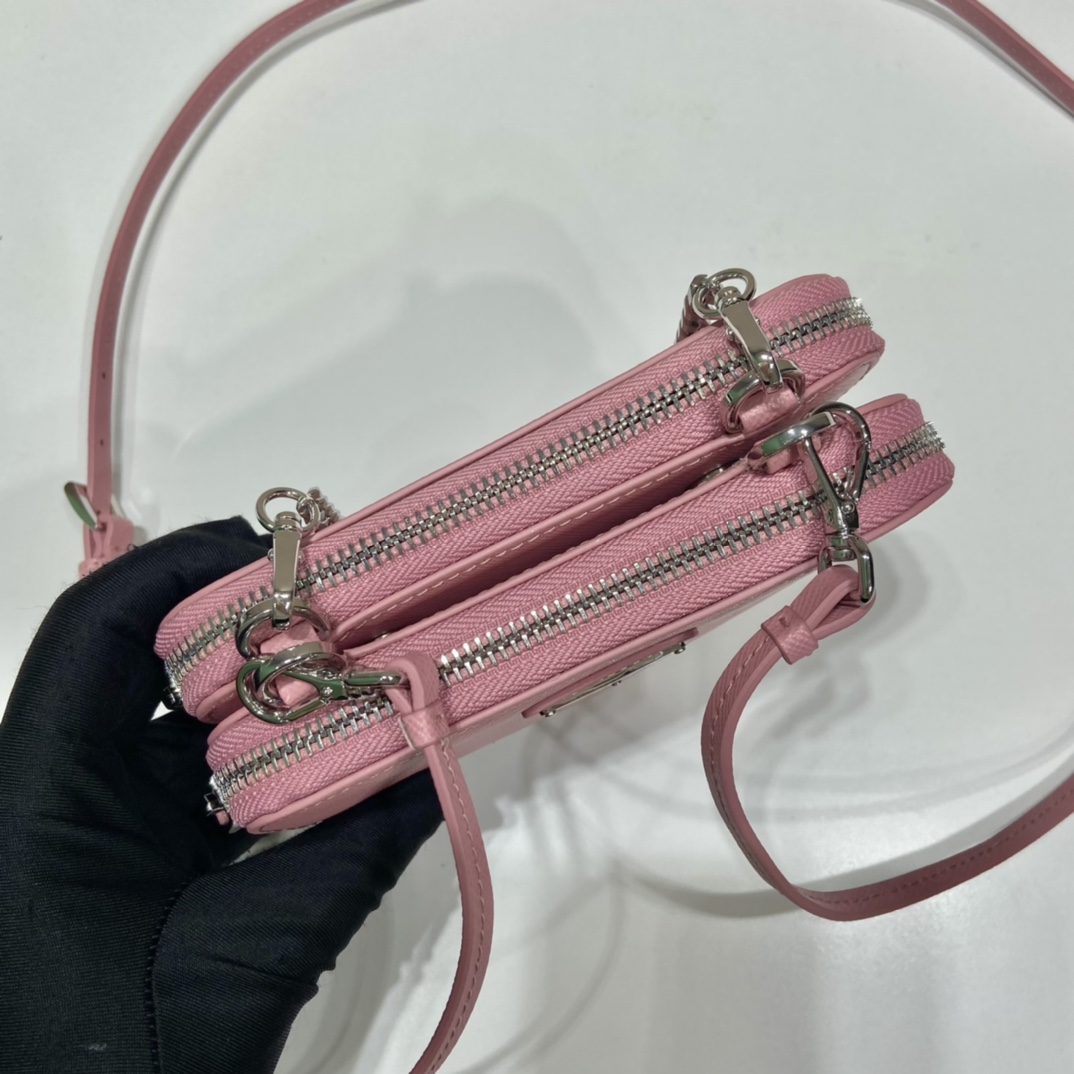 Prada Saffiano Leather Mini Pouch - DopestKickz