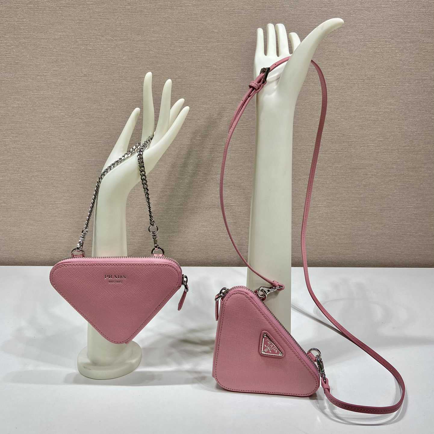 Prada Saffiano Leather Mini Pouch - DopestKickz