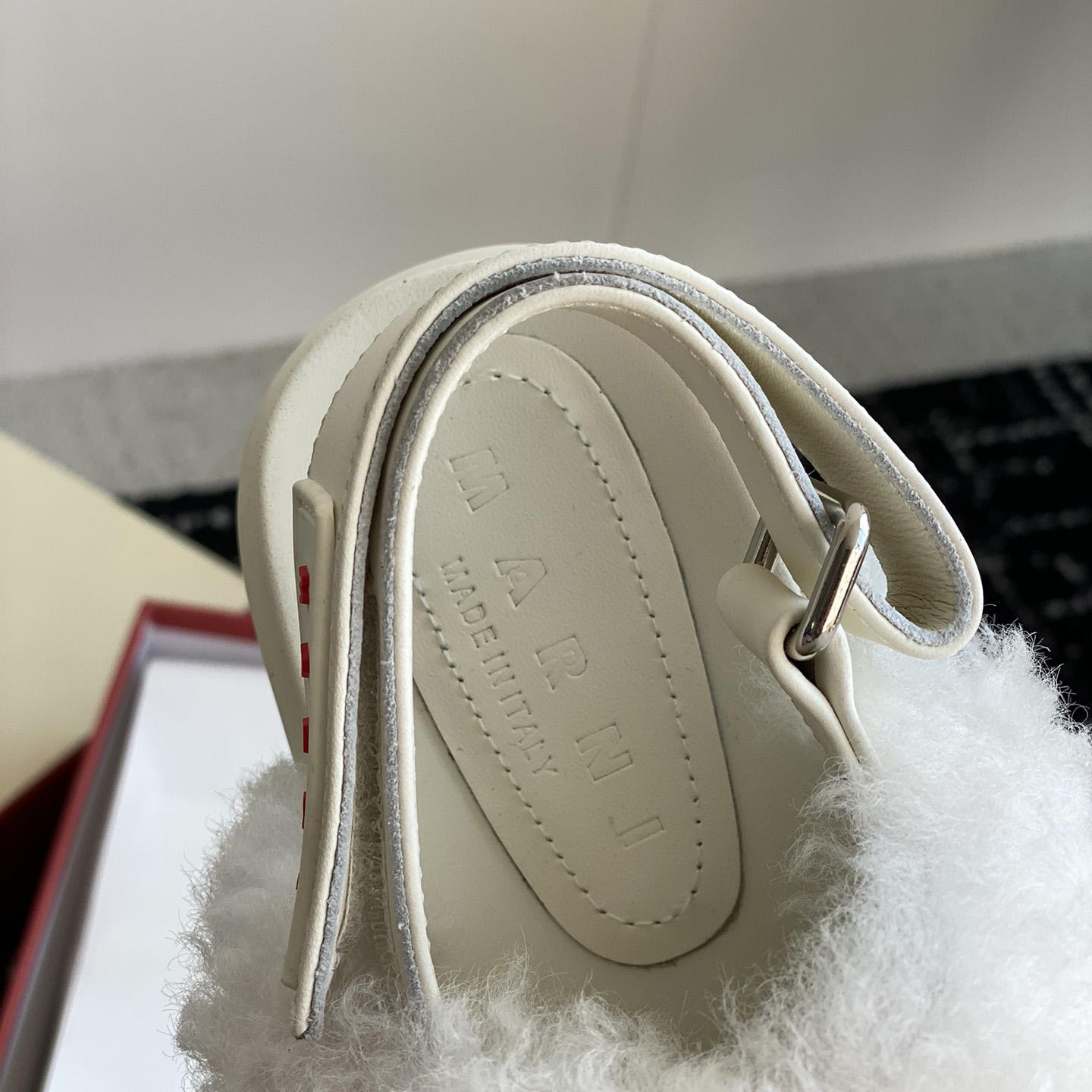 Marni White Shearling Sabot - DopestKickz