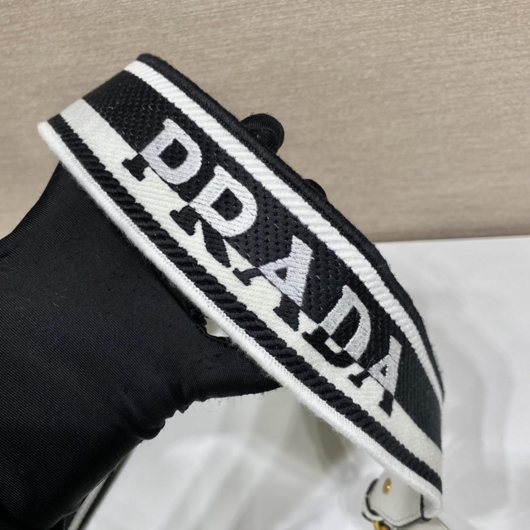 Prada Monochrome Saffiano And Leather Bag - DopestKickz