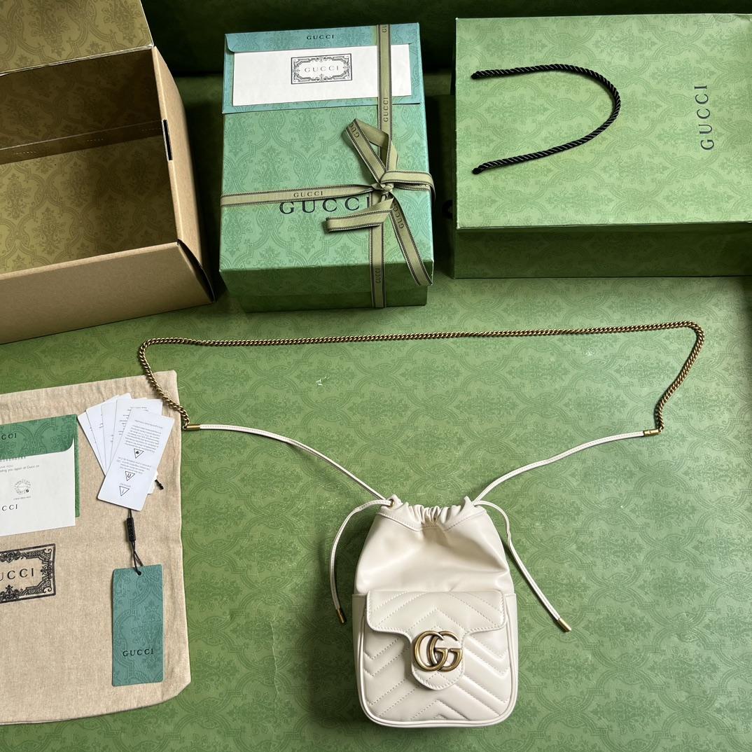 Gucci GG Marmont Mini Bucket Bag - DopestKickz