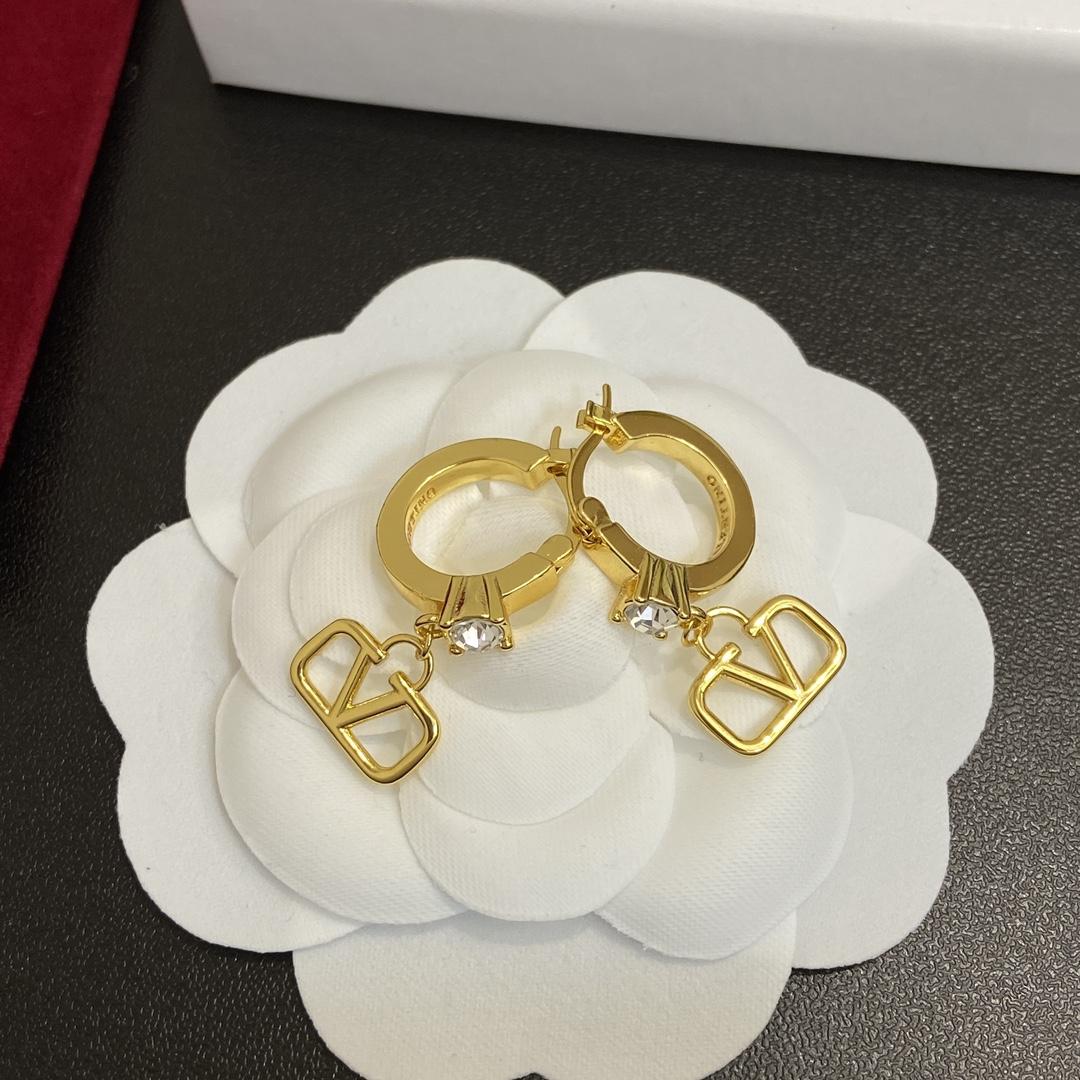 Valenti Garavani VLogo Signature Crystal Earrings - DopestKickz