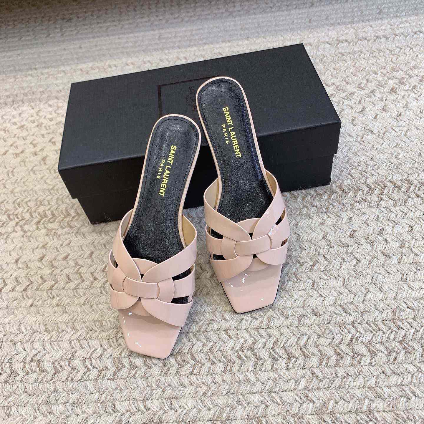 Saint Laurent Tribute Flat Sandals - DopestKickz