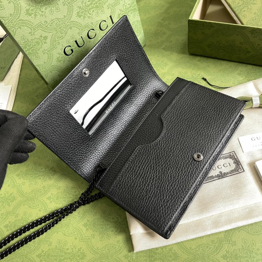 Gucci GGG Marmont Chain Wallet - DopestKickz