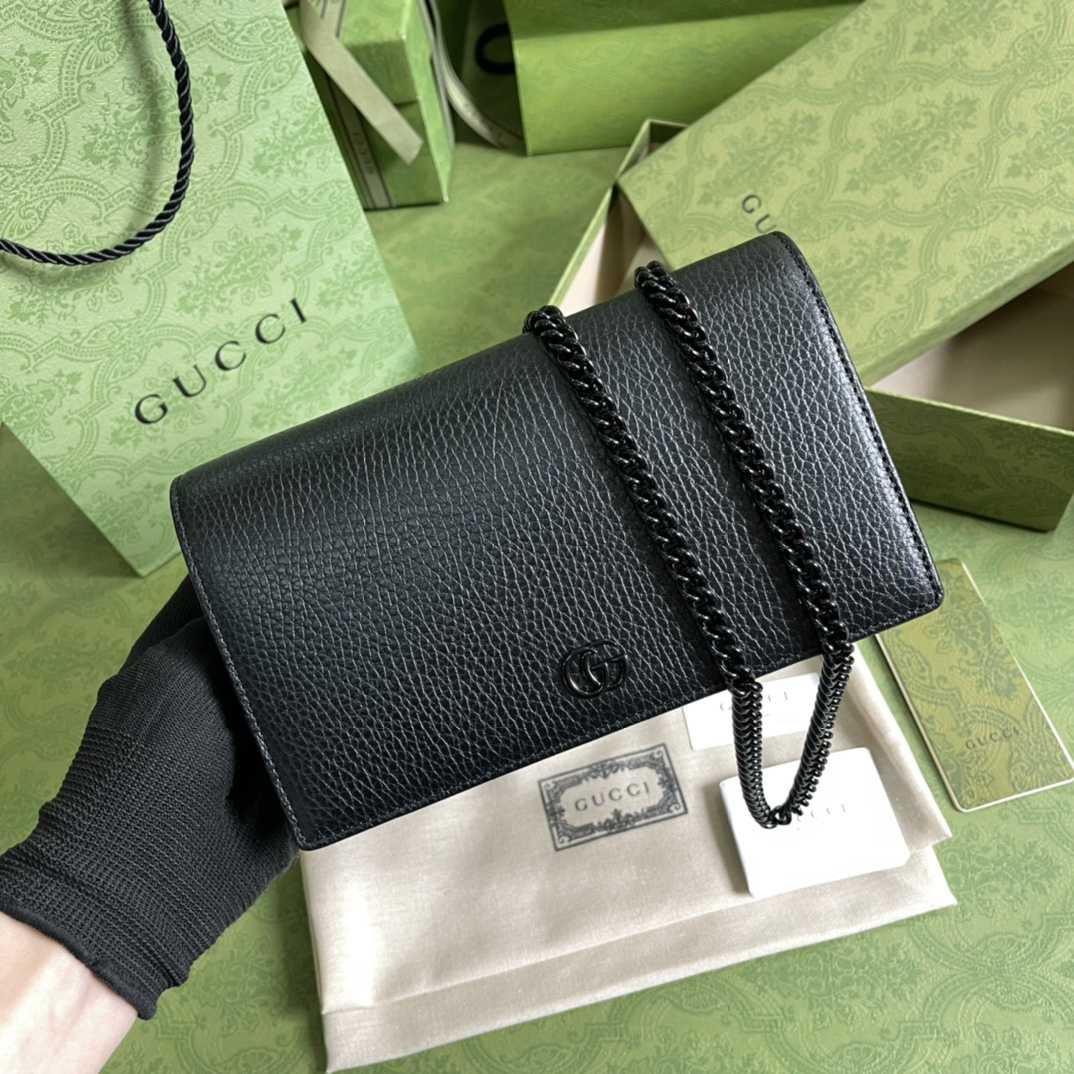 Gucci GGG Marmont Chain Wallet - DopestKickz