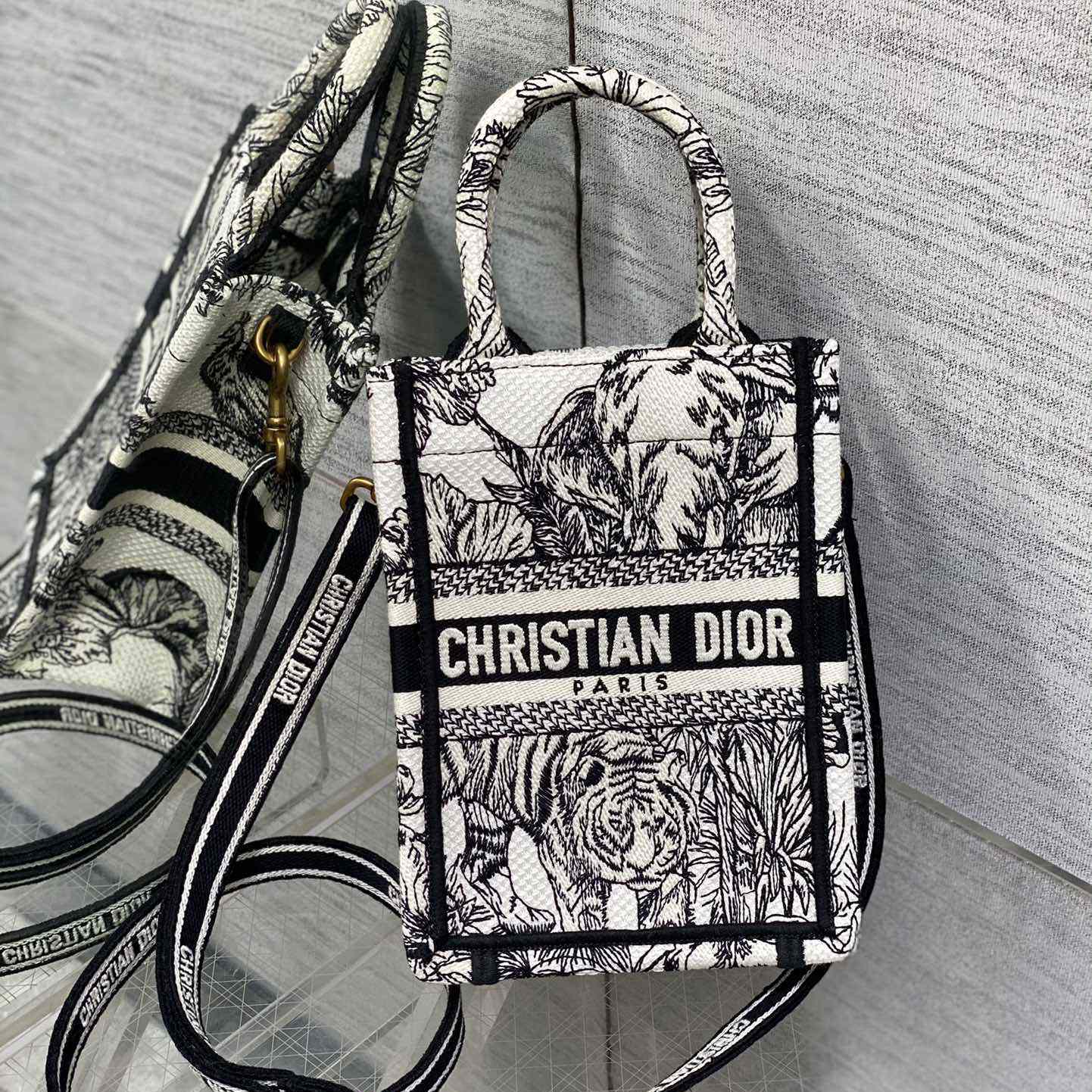 Dior Mini Dior Book Tote Phone Bag - DopestKickz
