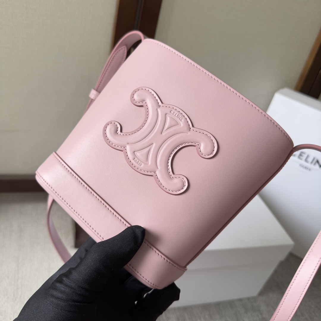 Celine Mini Bucket Cuir Triomphe In Smooth Calfskin  - DopestKickz