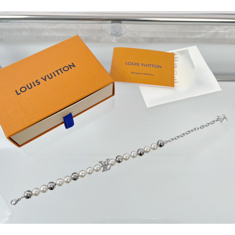 Louis Vuitton Monogram Pearls Bracelet   M0996 - DopestKickz