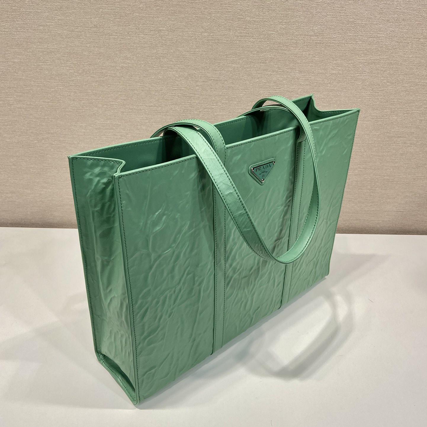 Prada Large Antique Nappa Leather Tote - DopestKickz