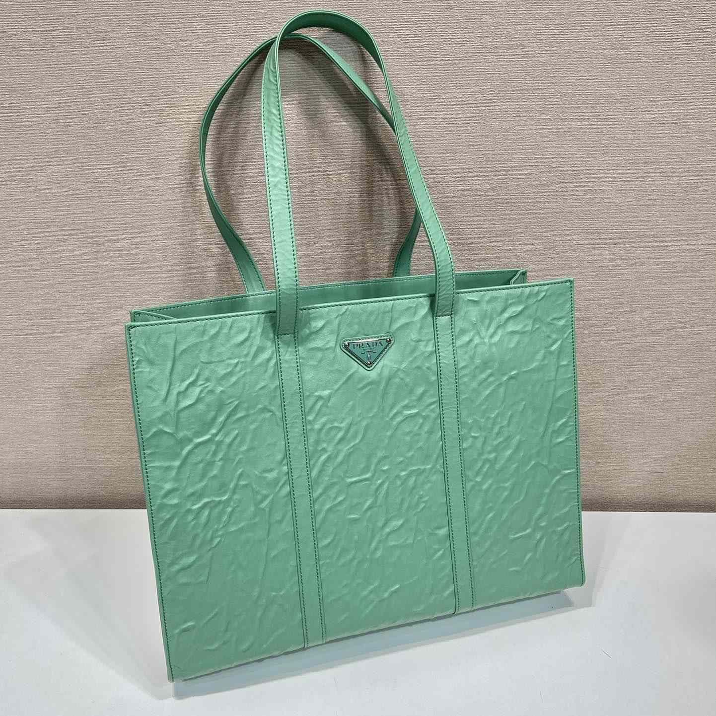 Prada Large Antique Nappa Leather Tote - DopestKickz