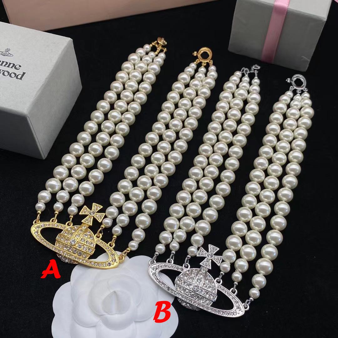 Vivienne Westwood Bas Relief Gold-tone and Faux Pearl Choker - DopestKickz