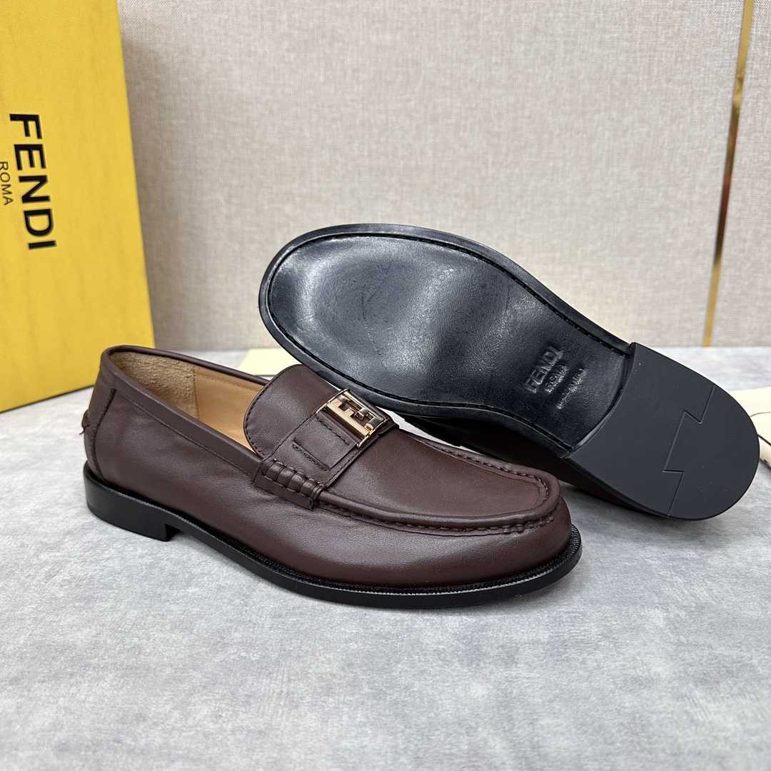 Fendi Men's Brown Loafer - DopestKickz