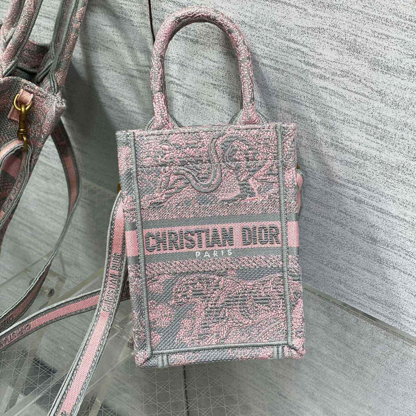 Dior Mini Dior Book Tote Phone Bag - DopestKickz