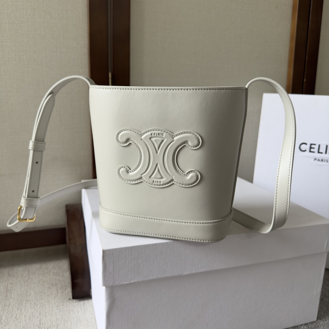 Celine Mini Bucket Cuir Triomphe In Smooth Calfskin  - DopestKickz