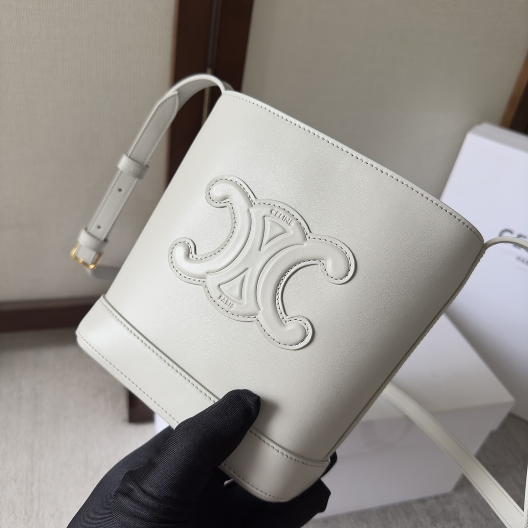 Celine Mini Bucket Cuir Triomphe In Smooth Calfskin  - DopestKickz