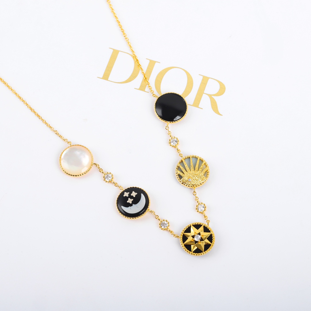 Dior Rose Des Vents and Rose Céleste Necklace - DopestKickz