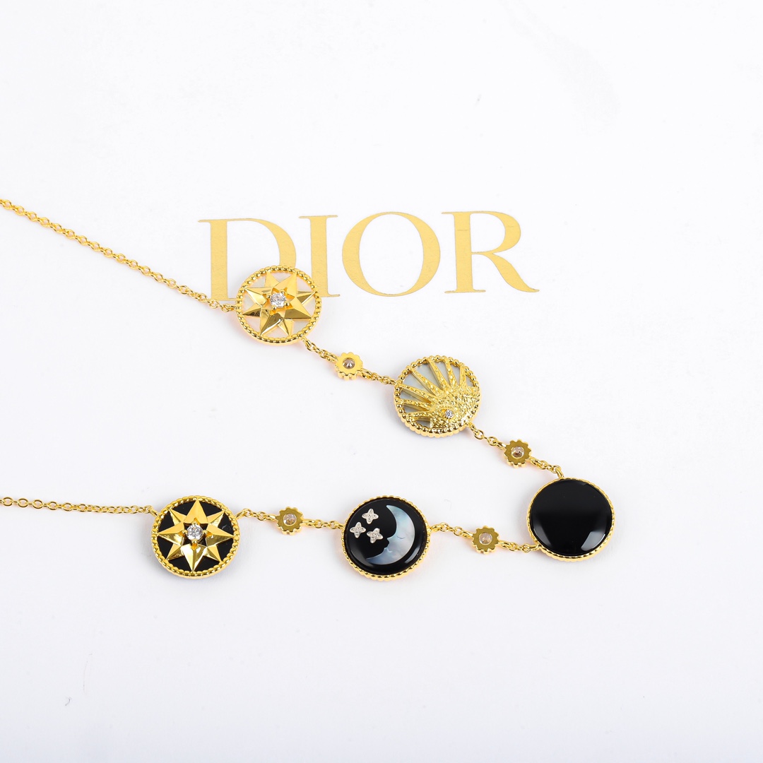Dior Rose Des Vents and Rose Céleste Necklace - DopestKickz
