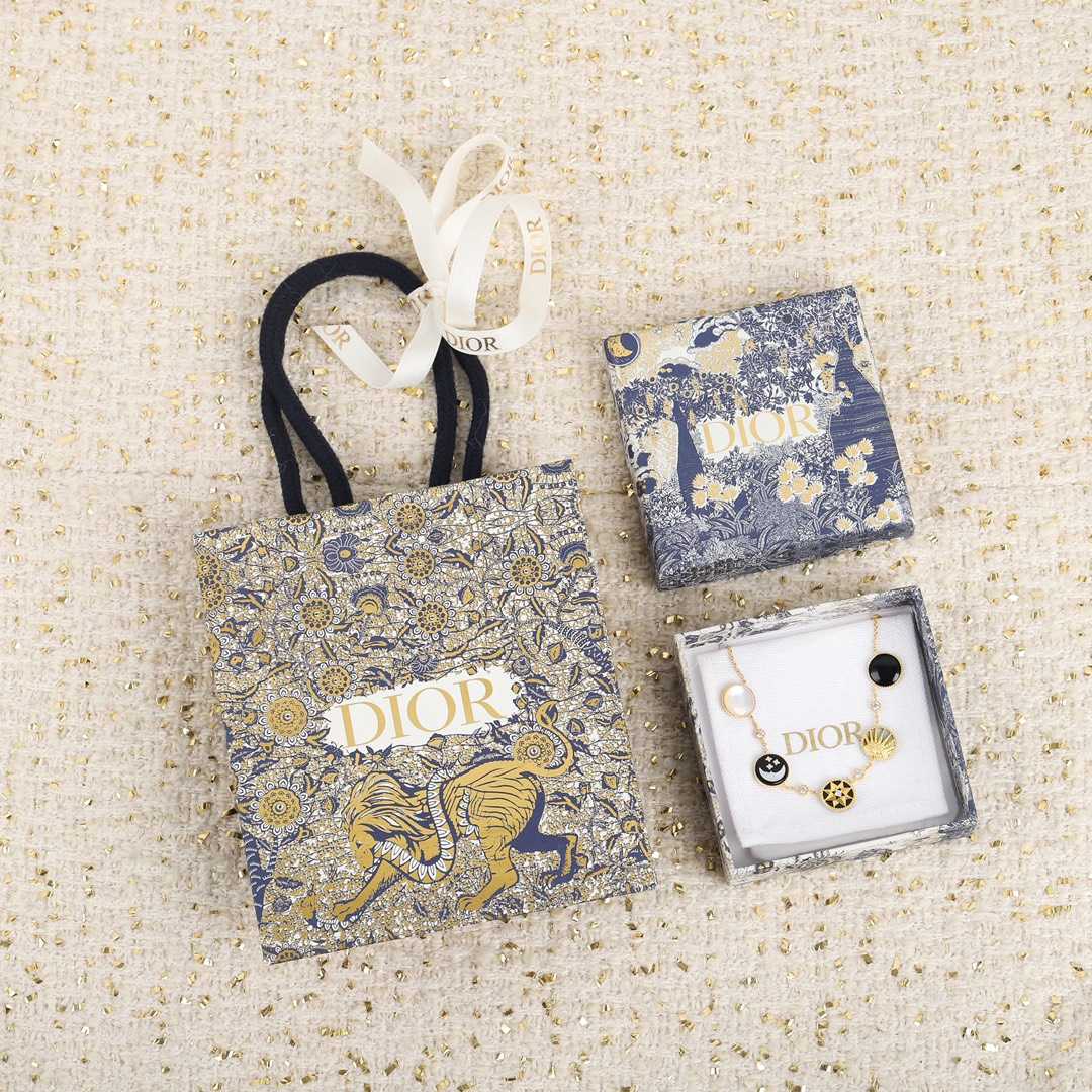 Dior Rose Des Vents and Rose Céleste Necklace - DopestKickz