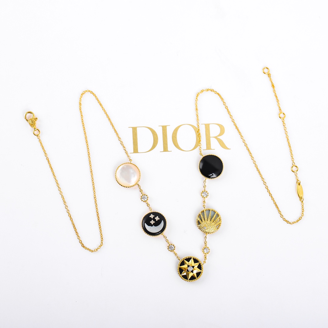 Dior Rose Des Vents and Rose Céleste Necklace - DopestKickz