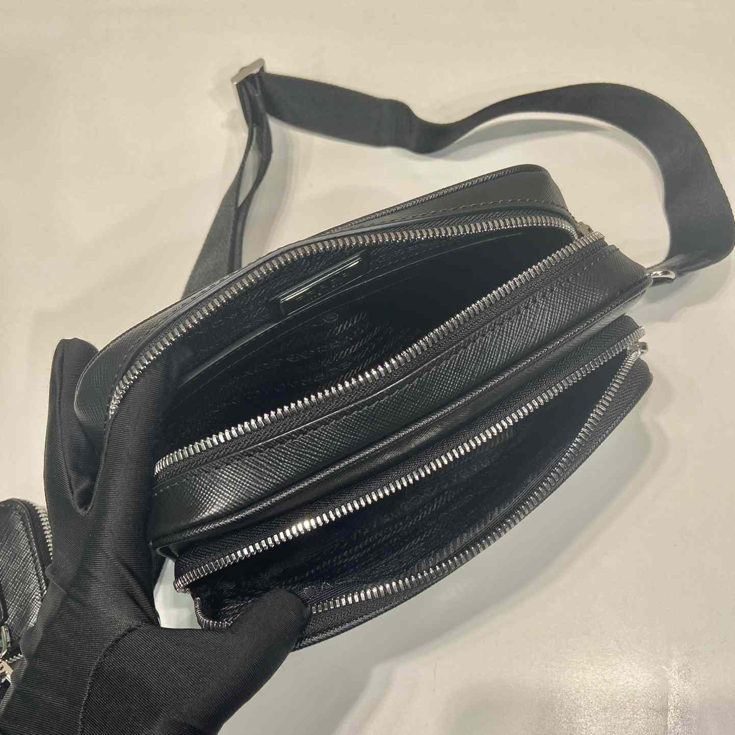 Prada Saffiano Leather Shoulder Bag - DopestKickz