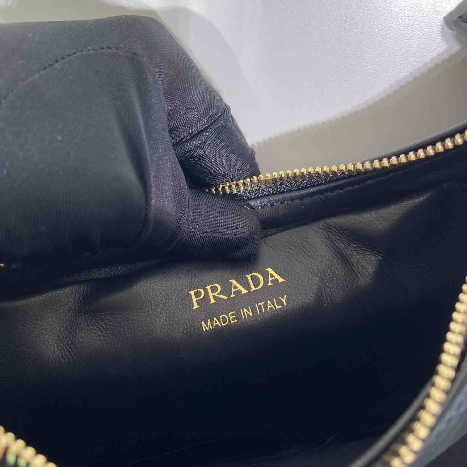 Prada Arqué Re-Nylon And Brushed Leather Shoulder Bag - DopestKickz