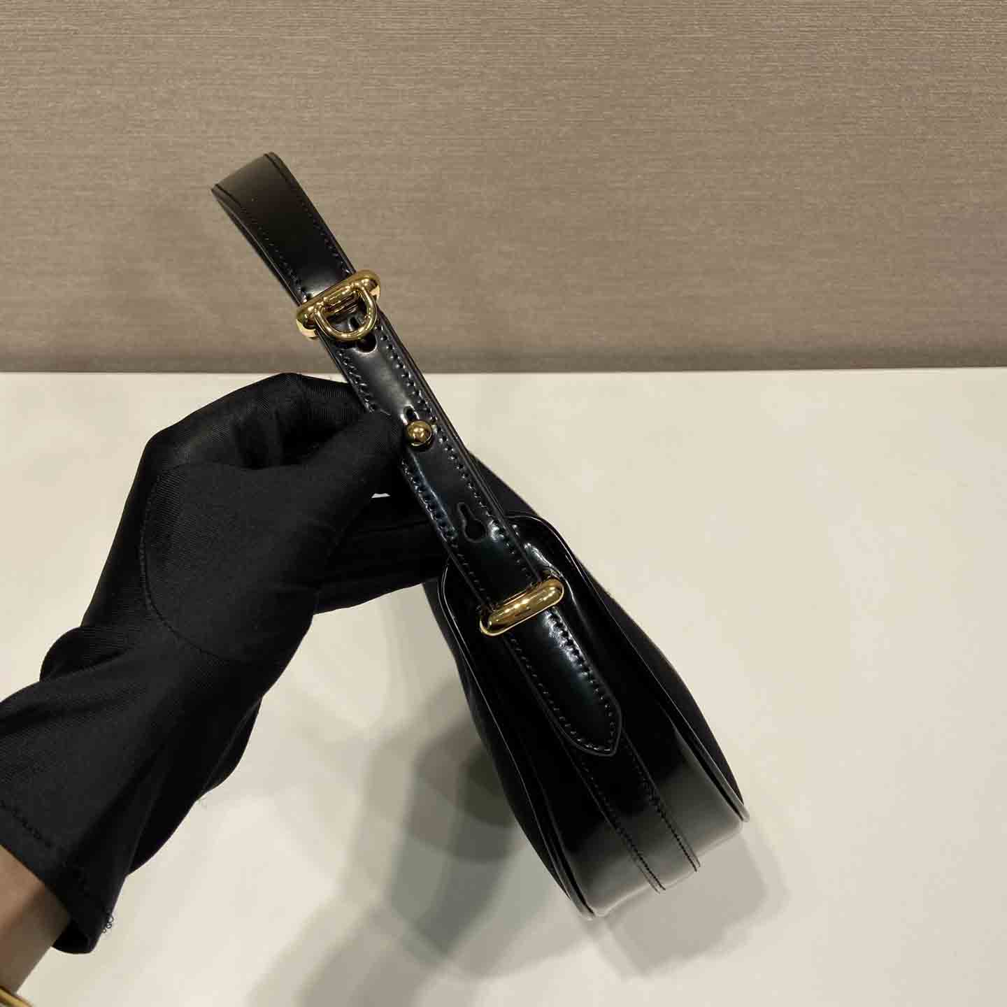 Prada Arqué Re-Nylon And Brushed Leather Shoulder Bag - DopestKickz