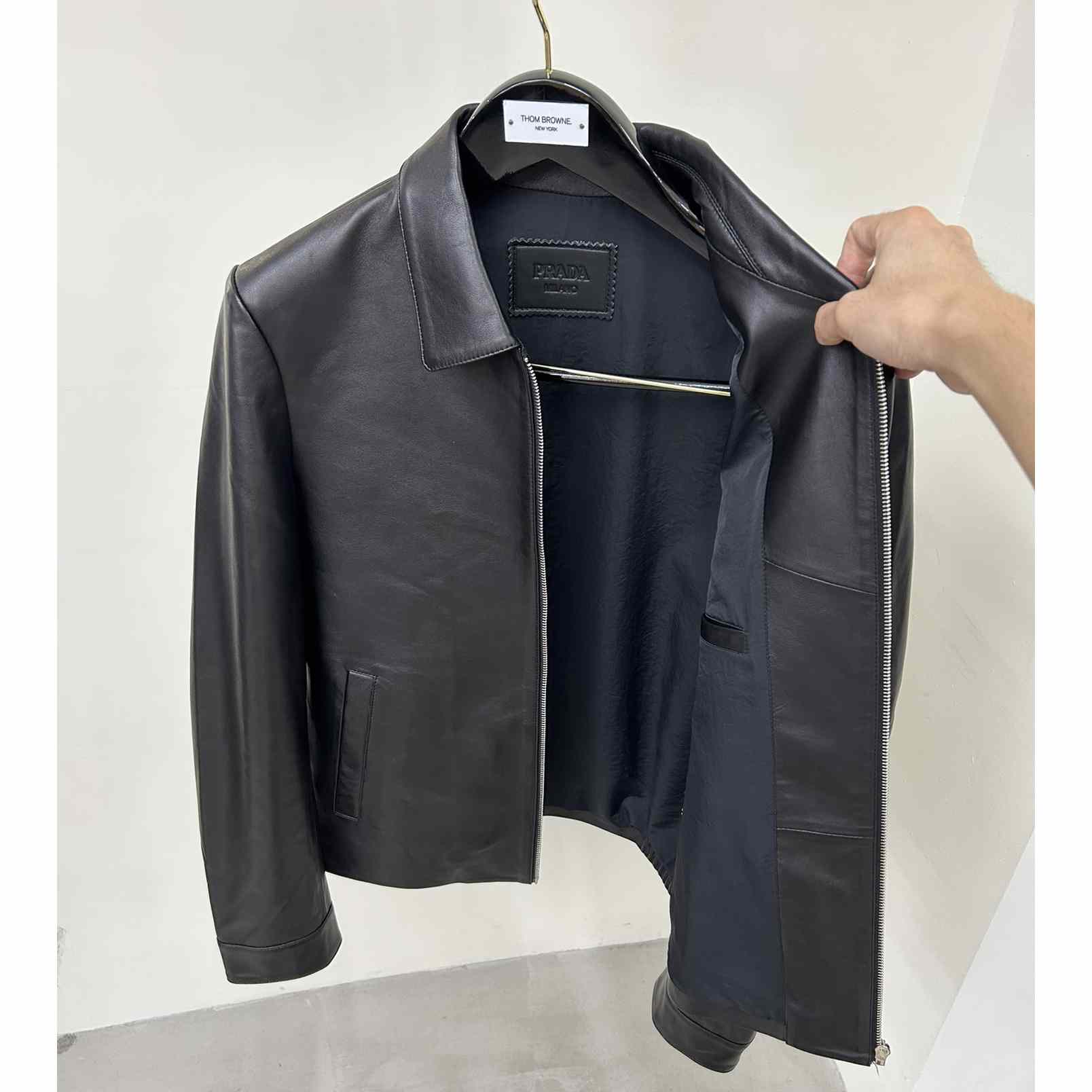Prada Nappa Leather Blouson Jacket - DopestKickz
